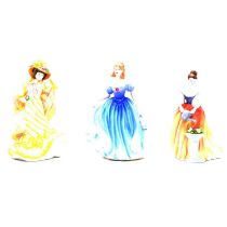Collection of Royal Doulton and Coalport lady figurines,
