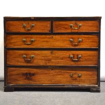 George III mahogany chest of drawers,