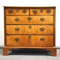 Walnut chest of drawers,
