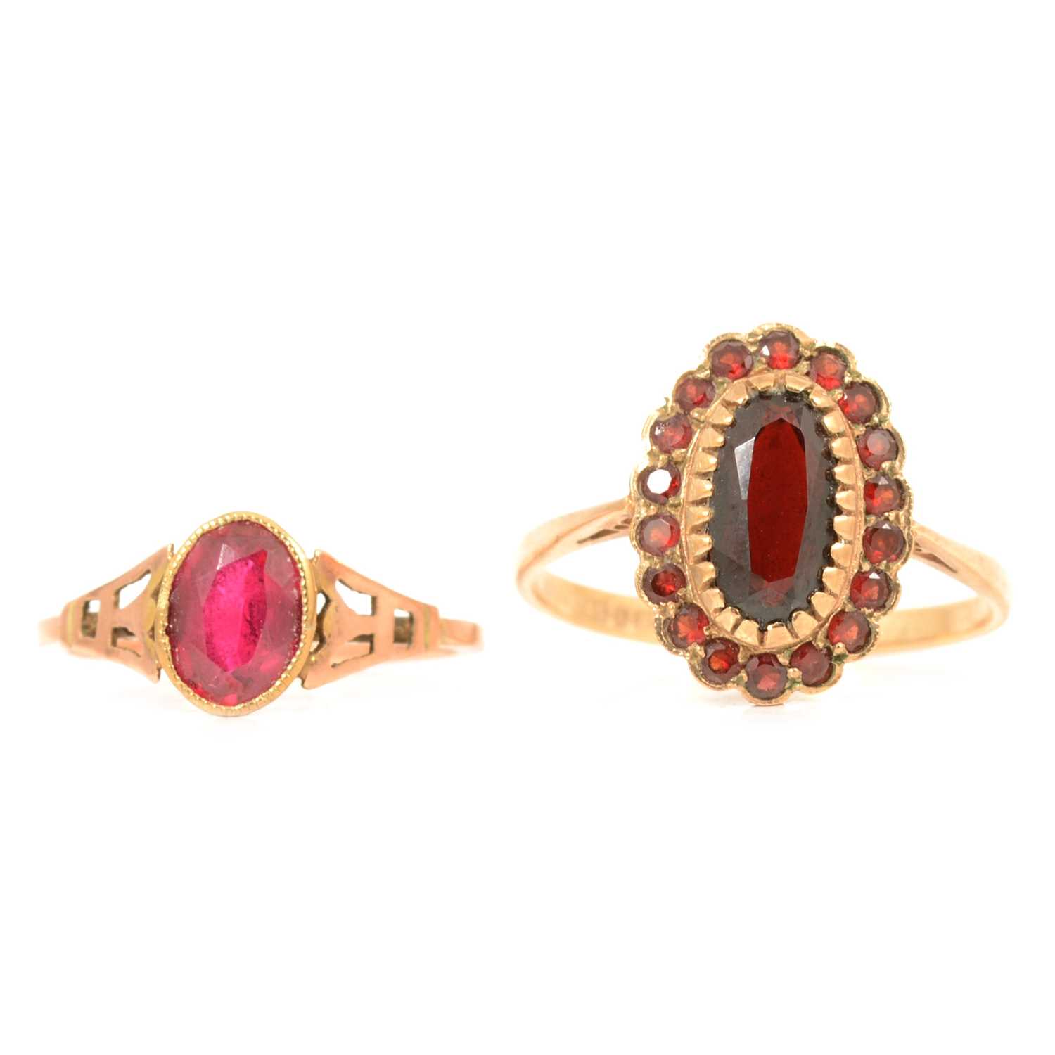Four gemset rings. - Image 2 of 2