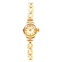 Roidor - a lady's 9 carat yellow gold bracelet watch.