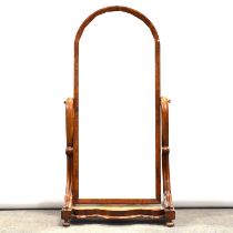 Victorian mahogany cheval mirror,