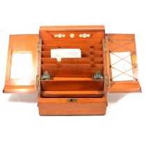 Edwardian oak correspondence box,