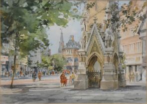 James Kibart, Leicester scenes, four watercolours,