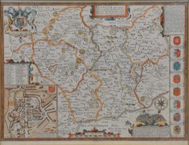 John Speed Leicestershire map,