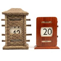 Small collection of desk top perpetual calendars,