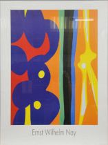 After Ernst Wilhelm Nay, 'Blaufiguration', poster of 1968 original work