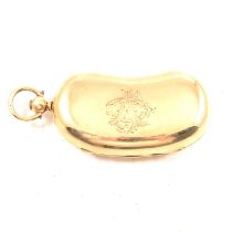 George V 9ct gold double Sovereign coin case,