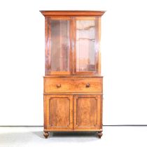 William IV mahogany bookcase secretaire,