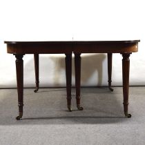 George III mahogany pull-out dining table, in the Gillows style,