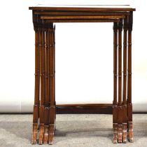 An Edwardian nest of quartetto tables,