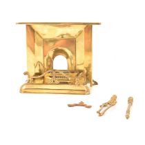 Victorian brass salesman's fireplace,