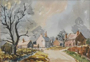 Roy Saville, Village and Sayers, Low tide, two watercolours,