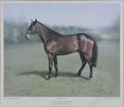 Three horse racing prints,