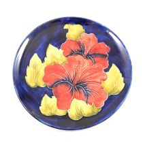 Moorcroft Pottery, a 'Hibiscus' design plate