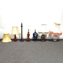 Various table lamps,