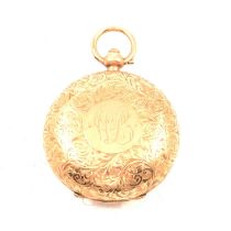 Edward VII 9ct gold Sovereign coin case,