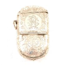 Victorian silver combination Sovereign coin and vesta case,