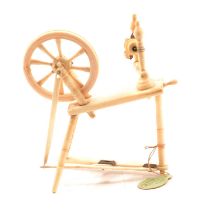 Bone model of a spinning wheel,