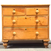 Pine chest of drawers,