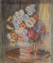 E M Gregson, Still life of flowers