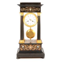 French portico clock,