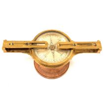 Brass miners compass, signed John Hewitson, Newcastle upon Tyne