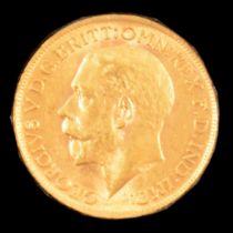 George V gold Sovereign coin,