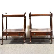 Pair of mahogany side tables,