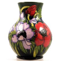 Emma Bossons for Moorcroft - an Anemone Tribute design baluster vase, 23.5cm