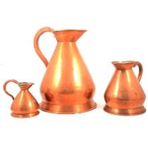 Seven copper haystack measures,