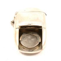 Victorian silver combination Sovereign coin and vesta case,
