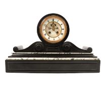 French black marble mantel clock,