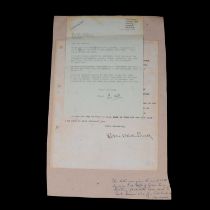 Signed letter from Lord Baden Powell,