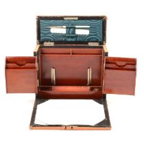 Edwardian leather bound correspondence box,