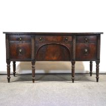 Regency mahogany breakfront sideboard,