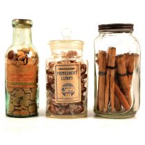 Vintage sweet jars, etc.,