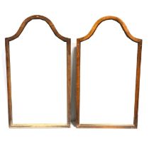 Two beech framed wall mirrors,