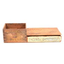 Wooden advertising boxes,