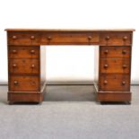 Victorian mahogany twin pedestal desk