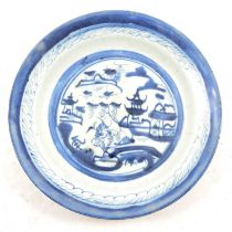 A Chinese blue and white plate,