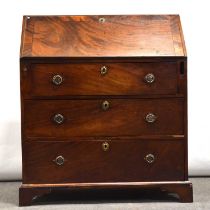 George III mahogany bureau,