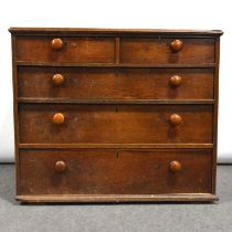 George III oak chest of drawers