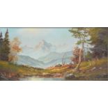 Kathleen Caddick, Late Autumn, and an Alpine landscape,