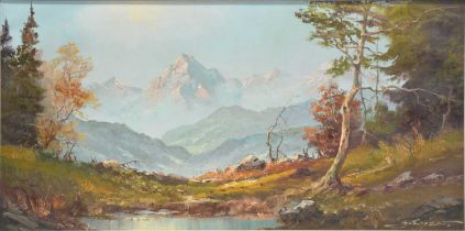 Kathleen Caddick, Late Autumn, and an Alpine landscape,