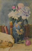 Annie Pyne, Still life with flowers in a vase,