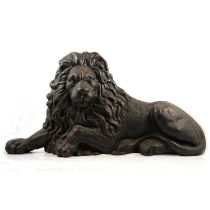 Victorian cast iron fireside lion