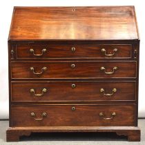 George III mahogany bureau,