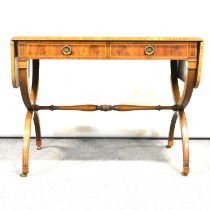 Reproduction Regency style mahogany sofa table