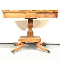 Regency mahogany card table